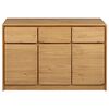 vidaXL Aparador SAUDA madera maciza pino color roble 114x43x75,5 cm
