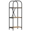 vidaXL Estante de libros 3 niveles 40 x 30 x 109 cm Roble artisan