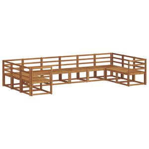 vidaXL Conjunto de sof&aacute;s de exterior 10 pcs Natural