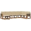 vidaXL Conjunto de sof&aacute;s de exterior 8 uds. Natural y Beige