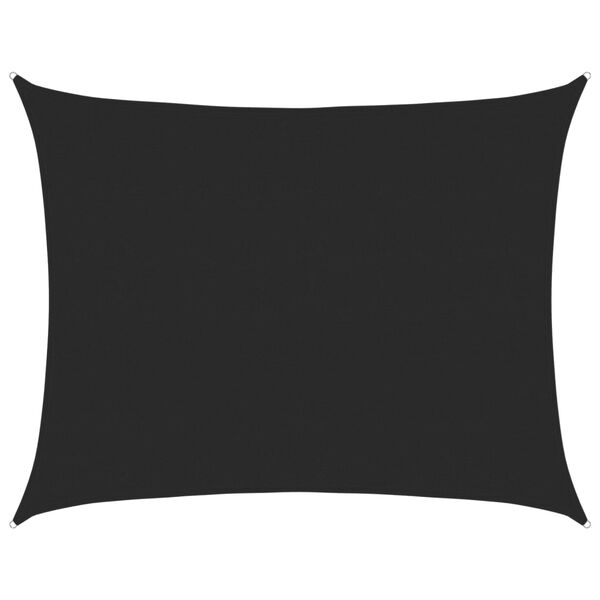 vidaXL Toldo de vela HDPE negro 160 g/m&sup2; 6x7 m