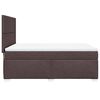 vidaXL Cama box spring con colch&oacute;n tela marr&oacute;n oscuro 140x190 cm