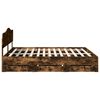 vidaXL Estructura de cama Roble ahumado 200 x 200 cm Madera Ingenieril