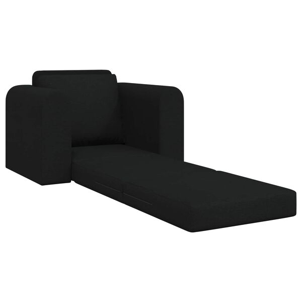 vidaXL Sof&aacute; cama Negro 98 x 71 x 83 cm tela