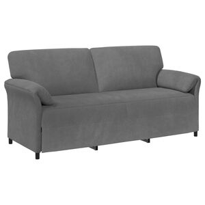 vidaXL Sof&aacute; de 3 plazas Gris oscuro 198 x 83 x 95 cm Terciopelo