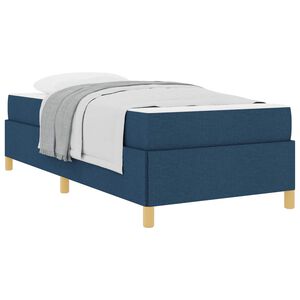 vidaXL Estructura de cama con colch&oacute;n Azul 100 x 200 cm tela
