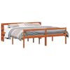 vidaXL Estructura de cama 2 uds. Marr&oacute;n cera Madera de Pino Macizo