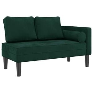 vidaXL Sof&aacute; div&aacute;n con cojines terciopelo verde oscuro