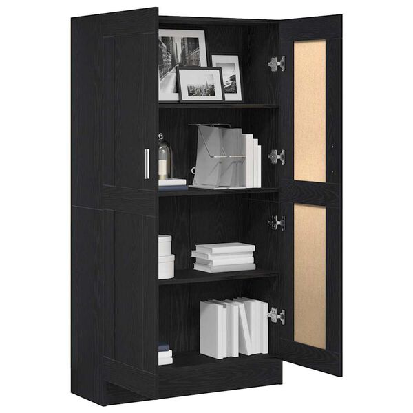 vidaXL Librer&iacute;a Roble Negro 82,5 x 30,5 x 150 cm Madera de ingenier&iacute;a