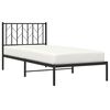 vidaXL Estructura cama sin colch&oacute;n con cabecero metal negro 90x190 cm
