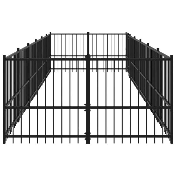 vidaXL Perrera de exterior de acero 11,26 m&sup2;