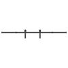 vidaXL Kit de herrajes para puertas correderas acero negro 213,5 cm