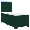vidaXL Cama box spring con colch&oacute;n terciopelo verde oscuro 100x200 cm