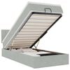 vidaXL Estructura cama otomana colch&oacute;n terciopelo gris claro 90x190cm