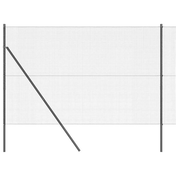 vidaXL Poste de Valla Gris 50 x 1,5 m (malla de 16 x 16 mm)