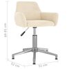 vidaXL Sillas de comedor giratorias 4 unidades terciopelo color crema