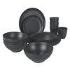 Bo-Camp Juego de vajilla de 16 piezas Orville melamina antracita