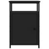 vidaXL Mesita de noche madera contrachapada negro 40x42x60 cm