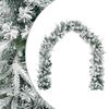 vidaXL Guirnalda de Navidad Verde y blanco 270 cm PVC y PE