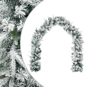 vidaXL Guirnalda de Navidad Verde y blanco 270 cm PVC y PE