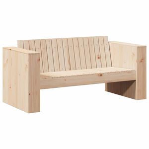 vidaXL Sof&aacute; de jard&iacute;n Natural 134 x 60 x 62 cm Madera de pino macizo