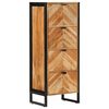 vidaXL Mueble de baño madera maciza de acacia y hierro 40x30x100 cm