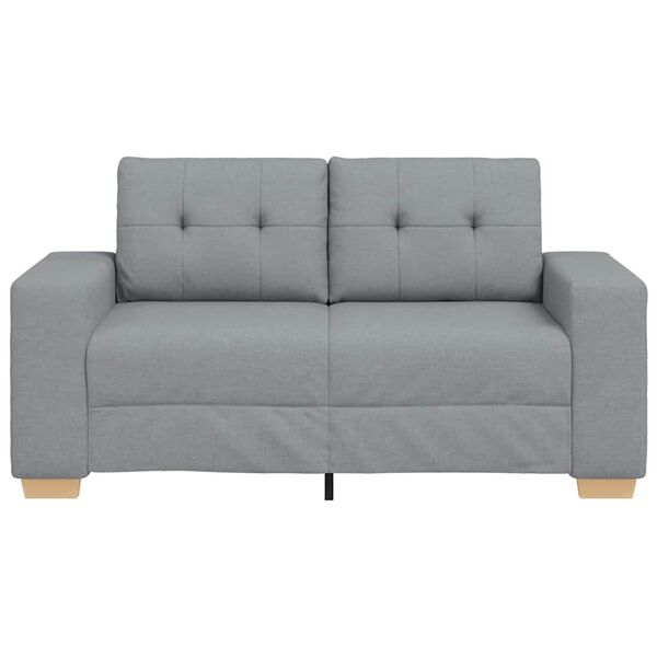 vidaXL Sof&aacute; Loveseat gris claro 120 cm de tela