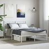 vidaXL Estructura cama sin colch&oacute;n con cabecero metal blanco 140x190cm