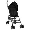 vidaXL Silla de paseo de beb&eacute; acero antracita y negro