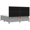 vidaXL Cama tipo Box Spring con colch&oacute;n Gris Claro 200 x 200 cm tela