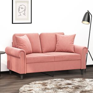 vidaXL Cojines decorativos 2 uds terciopelo rosa 40x40 cm