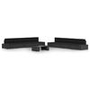 vidaXL Set de muebles de jard&iacute;n 9 pzas rat&aacute;n sint&eacute;tico y cojines negro