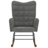 vidaXL Silla mecedora de terciopelo gris oscuro