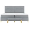 vidaXL Cama tipo Box Spring con colch&oacute;n Gris claro 200 x 200 cm tela