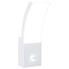 vidaXL L&aacute;mpara de pared de exterior LED con sensor aluminio blanco