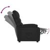 vidaXL Sill&oacute;n reclinable de cuero sint&eacute;tico negro