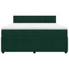 vidaXL Cama box spring con colch&oacute;n terciopelo verde oscuro 180x200 cm