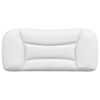 vidaXL Cabecero de cama acolchado Hvar cuero sint&eacute;tico blanco 90 cm