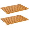 vidaXL Alfombrilla de ba&ntilde;o Marr&oacute;n 60 x 40 cm Madera de Acacia S&oacute;lida