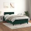vidaXL Cama box spring con colch&oacute;n terciopelo verde oscuro 120x190 cm