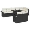 vidaXL Conjunto de sof&aacute; de jard&iacute;n 9 uds. Negro Polirat&aacute;n