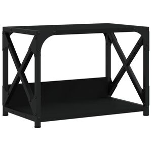 vidaXL Soporte de impresora 2 niveles negro 44x26x31,5 cm