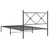 vidaXL Estructura cama sin colch&oacute;n con cabecero metal negro 100x200 cm