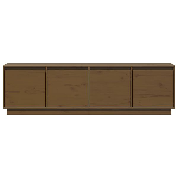 vidaXL Mueble de TV madera maciza de pino marr&oacute;n miel 156x37x45 cm