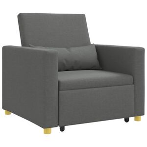 vidaXL Cama Sof&aacute; Desplegable Individual Gris oscuro 90 x 165 x 87 cm