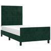 vidaXL Estructura de cama sin colch&oacute;n terciopelo verde oscuro 80x200cm