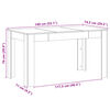 vidaXL Mesa de comedor madera ingenier&iacute;a envejecida 140x74,5x76 cm