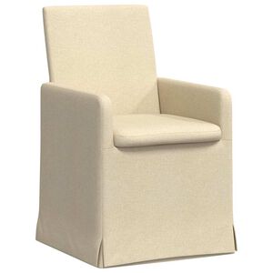 vidaXL Sillas de comedor 2 pcs Crema 57 x 67 x 95 cm tela