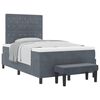 vidaXL Cama tipo Box Spring Gris oscuro 120 x 190 cm Terciopelo
