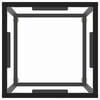 vidaXL Mesa de centro con vidrio templado negra 40x40x50 cm